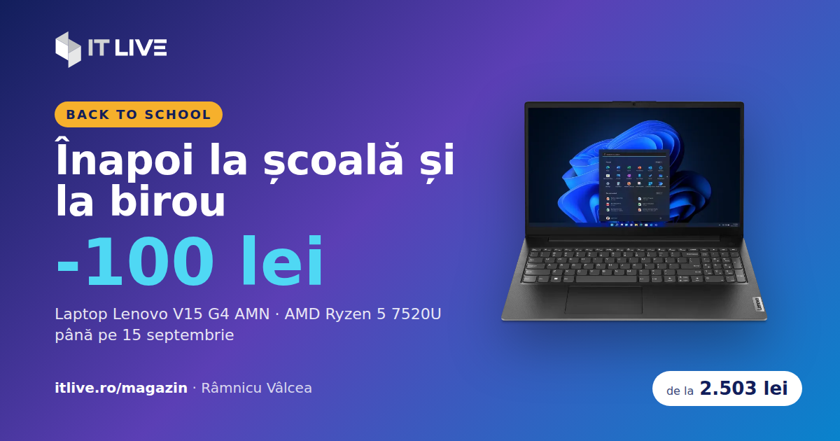 Înapoi la școală și la birou — laptopuri