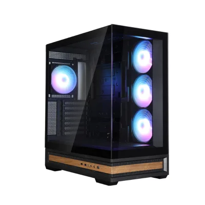 CARCASA Zalman "P40 NAMU", middle tower, gaming, fara sursa, suporta 10xfan, 4xfan inclus, PSU shroud, afisaj electronic, USB Type-C x 1, USB 3.1 gen1 x 2, audio+mic, 7 sloturi expansiune, negru, "P40 NAMU Black" (timbru verde 0.32lei)