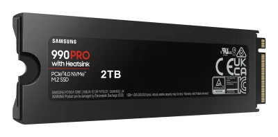 SSD Samsung PCIE G4 M.2 NVME 2TB W/HS/990 PRO "MZ-V9P2T0GW"
