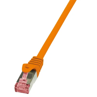 PATCH CORD S/FTP LOGILINK Cat6, LSZH, cupru, 1 m, portocaliu, AWG27, dublu ecranat "CQ2038S" (timbru verde 0.08 lei)