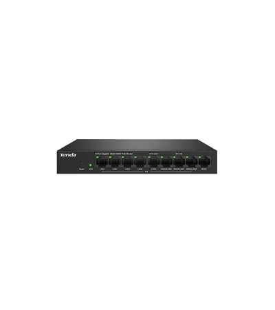 ROUTER Tenda 9 porturi Gigabit Ethernet, din care 8 porturi PoE+ IEEE 802.3at/af, "G0-8G-POE" (timbru verde 0.8 lei)