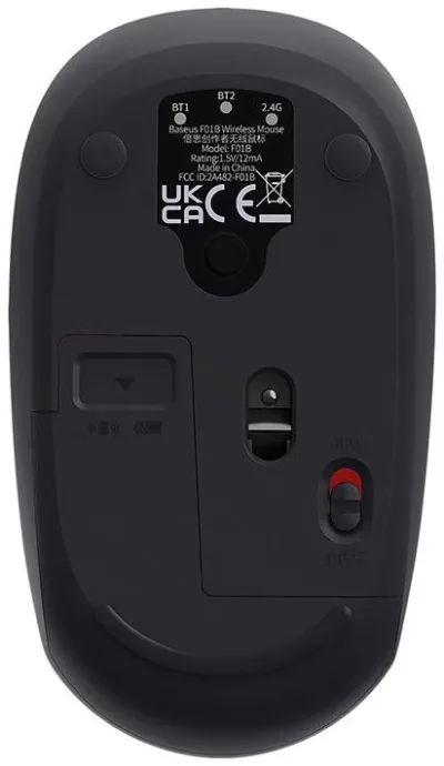 MOUSE Baseus, wireless 2.4GHz, optic,3/1 butoane/scroll, 800/1200/1600DPI, raza 10-20m, gri "B01055502833-00" (timbru verde 0.18 lei)