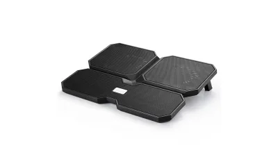 STAND DEEPCOOL notebook 15.6" MULTI CORE X6, sita metal, 4 x fan 10cm, 2 x port USB, control fan cu 4 setari, design futurist, black, (timbru verde 2 lei), "DP-N422-MCX6"