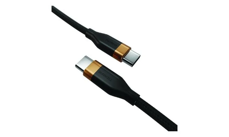 Cablu Duracell USB-C to USB-C  60W, lungime 1m, negru