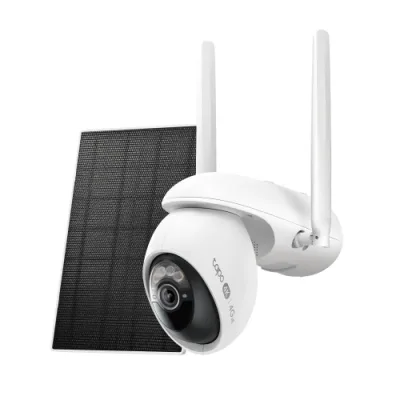 Solar-Powered Pan/Tilt Wi-Fi/4G LTE Security Camera Kit TP Link, 1/2.7" Progressive Scan CMOS Starlight Sensor, 2× 850 nm IR LEDs (33 ft / 10 m) Full-Color Night Vision, Pan Mechanical Range: 326° (360° Pan Coverage) Tilt Mechanical Range: 53° (98° Tilt