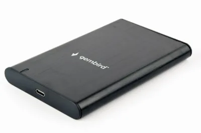RACK extern GEMBIRD, pt HDD/SSD, 2.5 inch, S-ATA, interfata PC Type-C, aluminiu, negru, "EE2-U3S-6" (timbru verde 0.8 lei)
