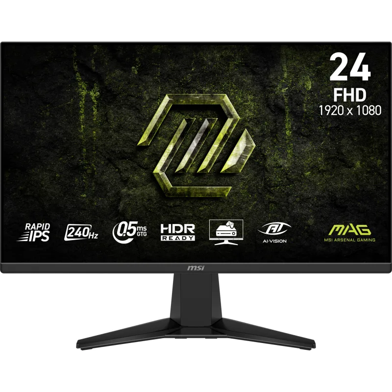 MSI MAG 255F X24 25inch Gaming Monitor FHD Rapid IPS 240Hz 0.5ms DP 2xHDMI "MAG 255F X24" (timbru verde 7 lei)