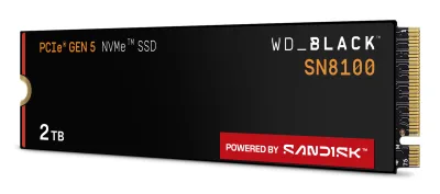 SSD WD Black SN8100 2TB M.2 2280 PCIe Gen5 x4 NVMe, Read/Write: 14900/14000 MBps, IOPS 2300K/2400K, TBW: 1200 "WDS200T1X0M-00CMT0"
