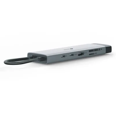 DOCKING STATION TP-Link, porturi USB: USB 3.0x3 + USB-C PDx1, USB-C x 1, 1 x HDMI, RJ-45 Gigabit x 1 conectare prin USB Type-C,lungime cablu 10 cm, gri, "UH9120C" (timbru verde 0.8 lei)