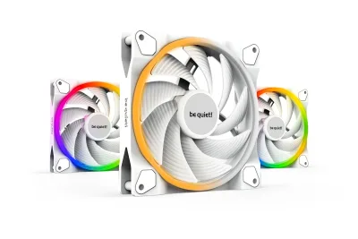 Set 3 ventilatoare be quiet! "LIGHT WINGS White"140mm 2200 rpm, Rifle bearing, 4-pin PWM, ARGB LED, "BL103" (timbru verde 0.54 lei)