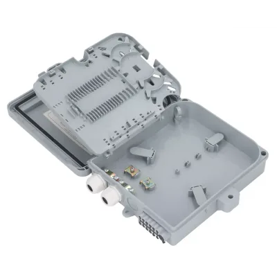 Cutie de distributie fibra optica FTTH IP65 12 porturi SC simplex/LC duplex, fara adaptoare cu caseta de sudura inclusa si tuburi termo - Emtex "LW-GFS23-2-12C"