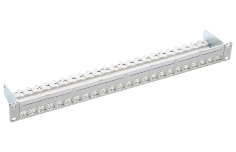 19" 1U PC Patch Panel 24-Port/s, Cat. 6A, gray, empty "R813485"