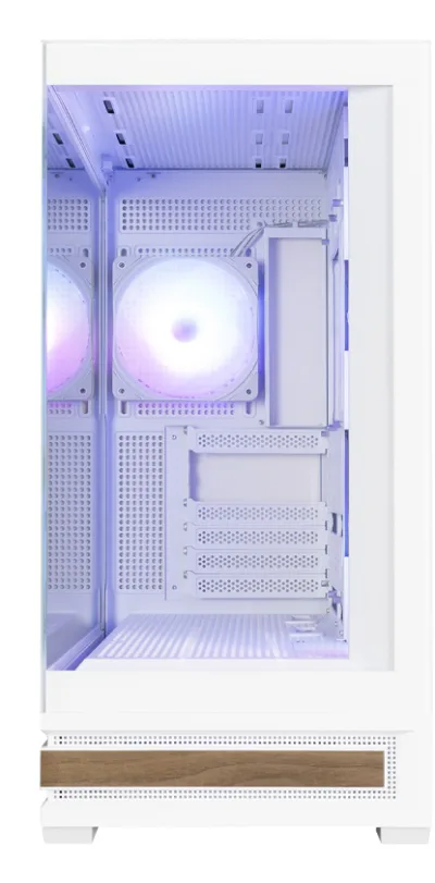 CARCASA Zalman "P40 NAMU", middle tower, gaming, fara sursa, suporta 10xfan, 4xfan inclus, PSU shroud, afisaj electronic, USB Type-C x 1, USB 3.1 gen1 x 2, audio+mic, 7 sloturi expansiune, alb, "P40 NAMU White" (timbru verde 0.32lei)