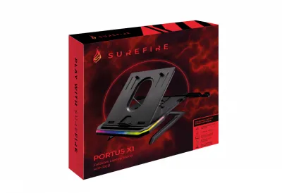 STAND Notebook Verbatim Portus X1 Foldable Laptop Stand with RGB "48842" (timbru verde 0.8 lei)