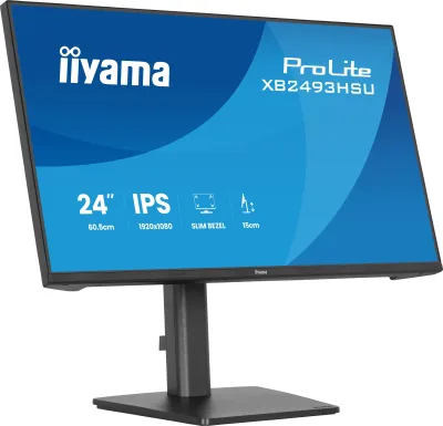IIYAMA Monitor LED XB2493HSU-B1 23.8" IPS 1920x1080 120Hz, 16:9. 350cd, 1500:1, 1ms, HDMI, DP, USB HUB, Full Ergo, Pro "XB2493HSU-B1" (timbru verde 7 lei)