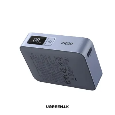 POWER BANK Ugreen "PB584", 10000mAh, 33W, 1 x USB, 1 x USB Type-C, 1 x USB Type-C integrat, display, gri, "75173B" (timbru verde 0.98 lei)