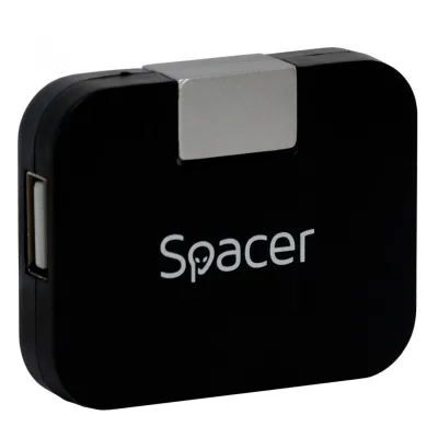 Hub USB Spacer SPH-316, USB-A, 4 porturi, Negru