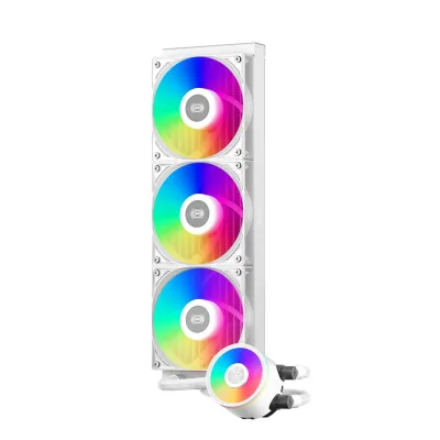 COOLER PCCooler "DA360 Pro ARGB", skt. Intel si AMD, racire cu lichid, 3 x 120mm, 500 - 2200 RPM, iluminare RGB adresabil, afisaj digital, alb "DA360 Pro ARGB WH" (timbru verde 2.00 lei)