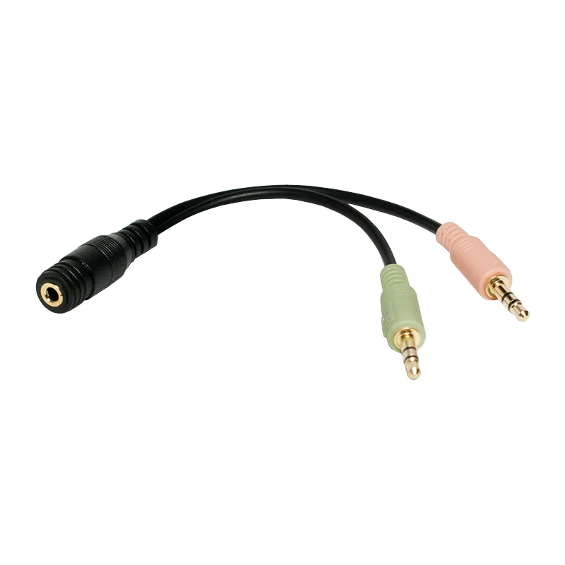 ADAPTOR audio LOGILINK 3.5mm stereo 4p. (m) la 2 x 3.5 stereo (t), Logilink "CA0020" (timbru verde 0.08 lei)