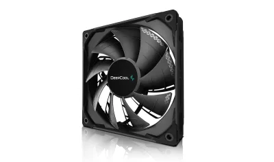 VENTILATOR  DEEPCOOL PC TF120S BLACK, 120x120x25 mm, 1500rpm, control PWM, fara LED, 1 ventilator, 4-pin PWM, negru, "DP-GS-H12FDB-TF120S-BK"