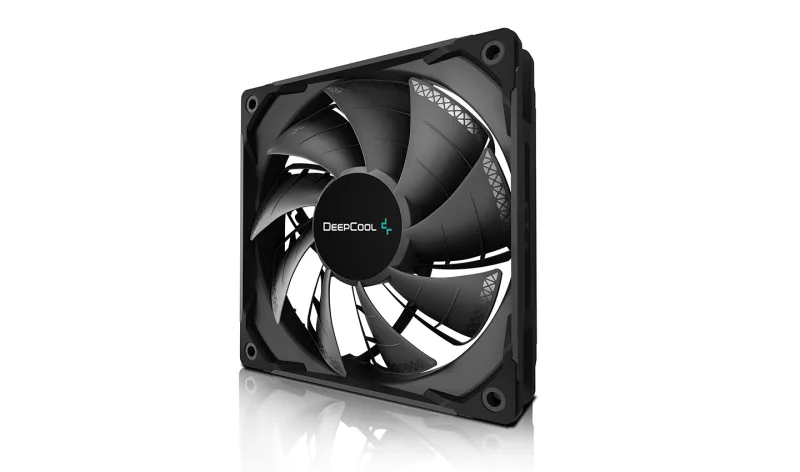 VENTILATOR  DEEPCOOL PC TF120S BLACK, 120x120x25 mm, 1500rpm, control PWM, fara LED, 1 ventilator, 4-pin PWM, negru, "DP-GS-H12FDB-TF120S-BK"