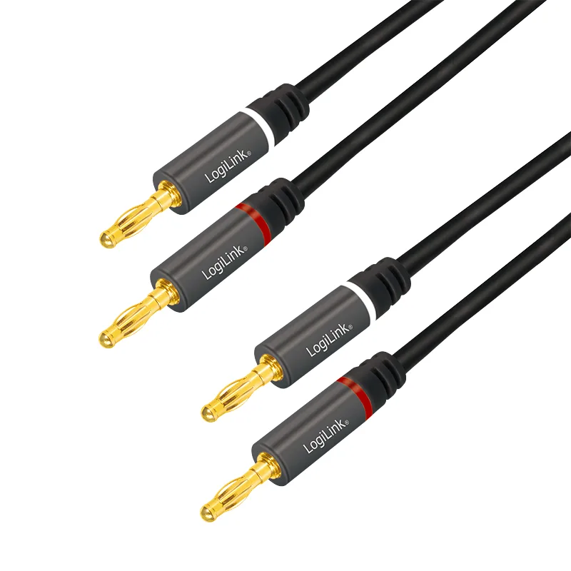 CABLU audio LOGILINK stereo (2 x 2.5 mm jack T/T), 3m, conectori auriti, negru "CA1210" (timbru verde 0.18 lei)