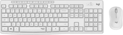 Kit TASTATURA si Mouse LOGITECH, "MK295", wireless,  taste format standard (104-108 taste), mouse alb, 3/1 butoane, 104, "920-009824" (timbru verde 0.8 lei)