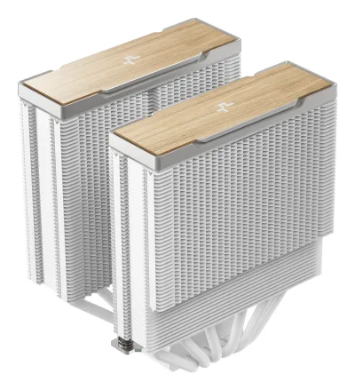 COOLER DeepCool "AK620 G2 WH" skt. Intel si AMD, racire cu aer, vent. 2 x 120mm, 2000 rpm, 6 heatpipes, inaltime 159mm, top cover lemn, alb,"R-AK620G2-WHNNMN-GJD"  (timbru verde 2 lei)