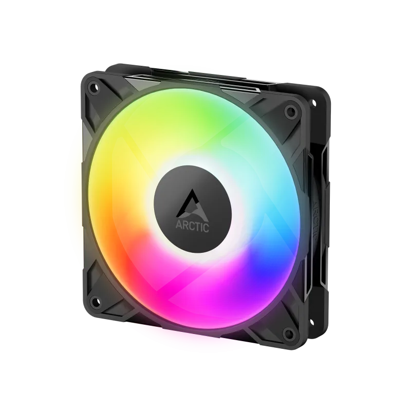 Ventilator Arctic "P12 Pro A-RGB LN", 120mm, 450 - 2000 RPM, FDB, 49 cfm, 4-Pin Fan Plug + 4-Pin Socket/3-Pin A-RGB Plug + 3-Pin Socket, negru, "ACFAN00344A" (timbru verde 0.18lei)