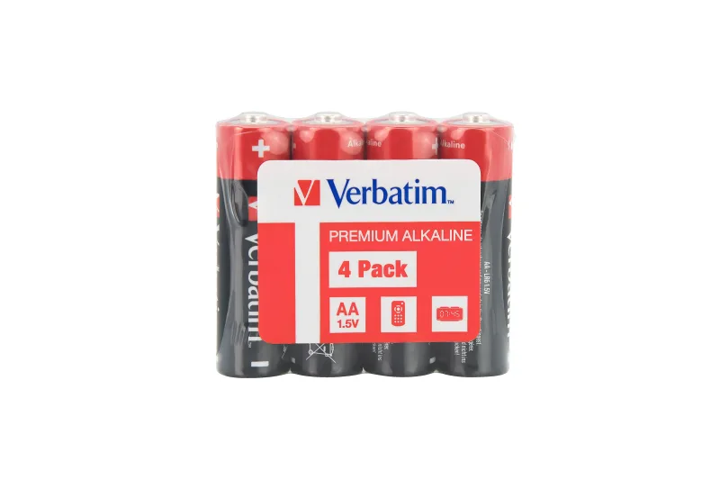 BATERIE VERBATIM  AA (R6), 1.5V alcalina,  4 buc., shrink wrap "49501" (timbru verde 0.32 lei)