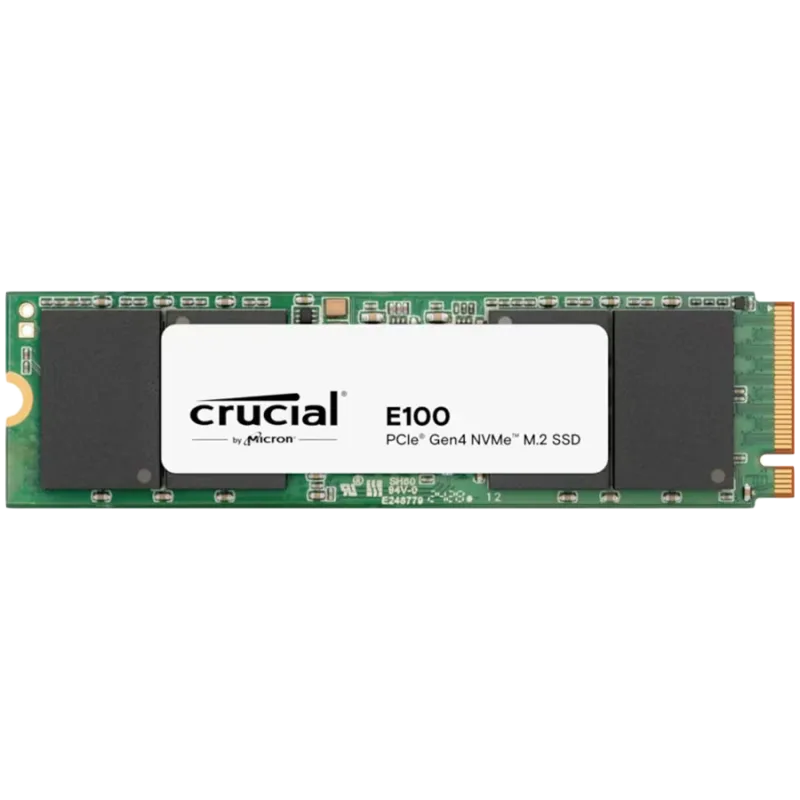 Crucial E100 480GB SSD PCIe 4.0 Gen4 M.2 2280 NVMe, Read/Write: 4500/2500 MB/s "CT480E100SSD8"