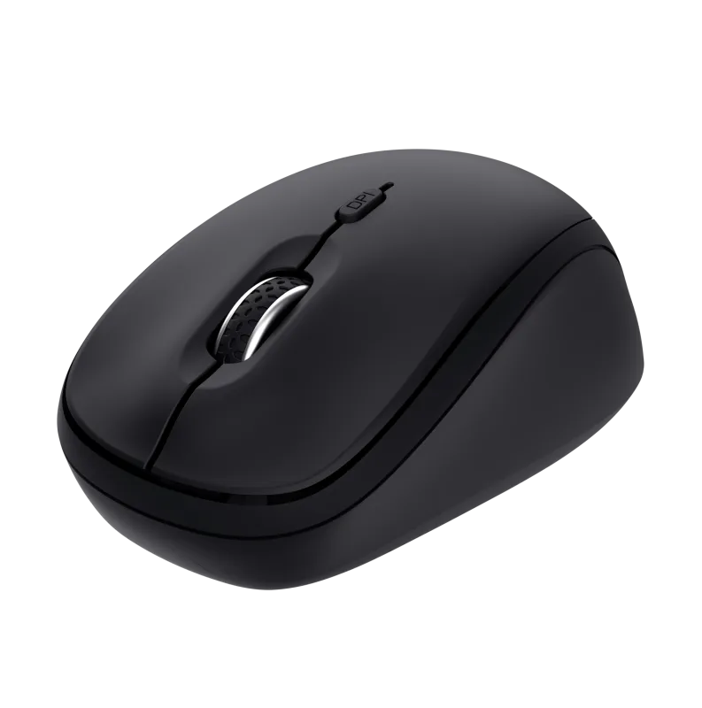 Mouse Wireless Trust Yvi+, 1600 DPI, Negru
