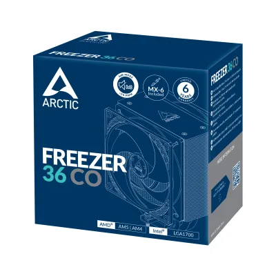 COOLER Arctic "Freezer 36 CO",racire aer, HDT heatpipe, skt. Intel LGA 1700, AMD AM5/AM4, fan 120mm, "ACFRE00122A" (timbru verde 0.8 lei)