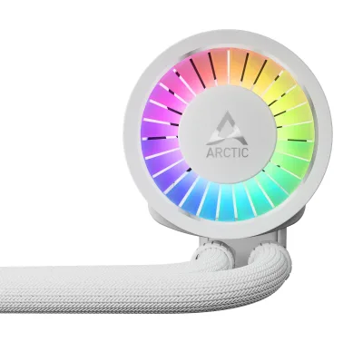 COOLER Arctic "Liquid Freezer III Pro 360 A-RGB W", skt. LGA1851, LGA 1700, AM4, AM5, racire cu lichid, 3 x 120mm, 600 - 3000 RPM, iluminare RGB adresabi, alb "ACFRE00188A" (timbru verde 2.00 lei)