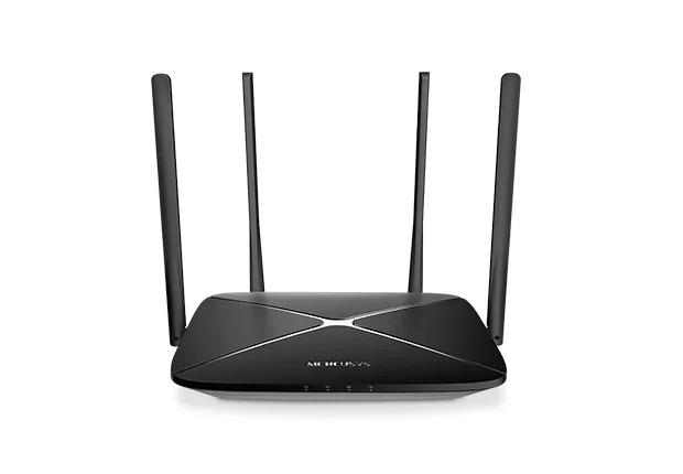 ROUTER MERCUSYS wireless 1200Mbps, 3 porturi 10/100/1000Mbps, Dual Band AC1200 "AC12G" (timbru verde 0.8 lei)