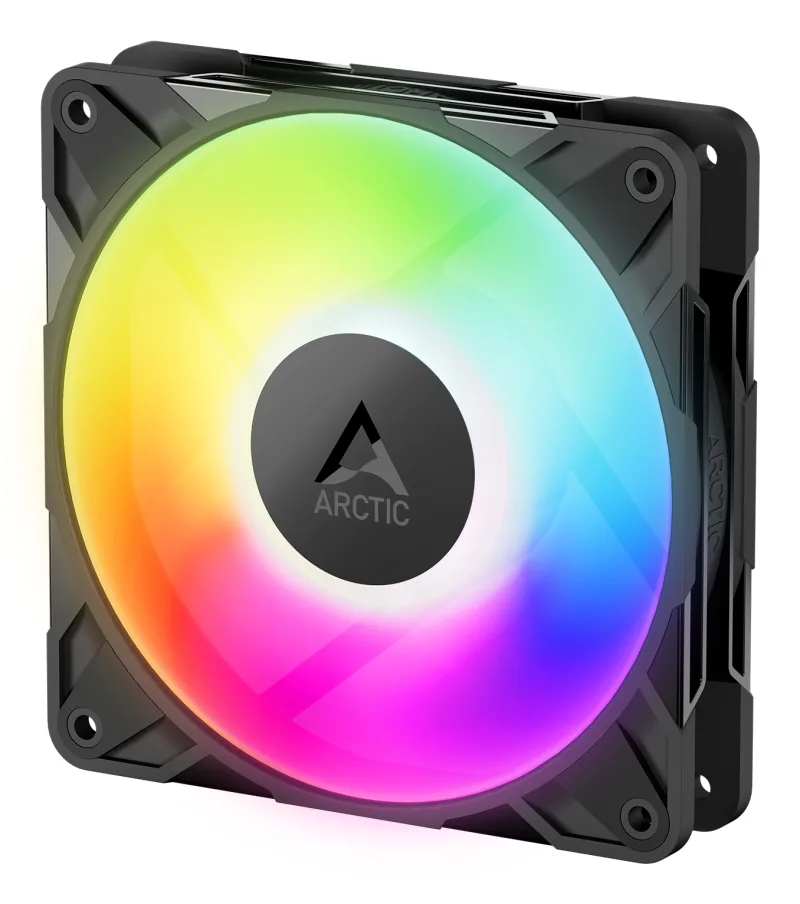 Ventilator Arctic "P12 Pro A-RGB", 120mm, 600 - 3000 RPM, FDB, 77 cfm, 4-Pin A-RGB Plug + 4-Pin Socket, negru, "ACFAN00309A" (timbru verde 0.18lei) - 4895265000119