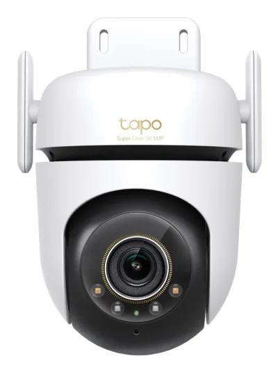 CAMERA IP Exterior TP-LINK, 3K QHD 2880×1620, rotatie pana la 360 grade, IP66, dist. IR 30 m, lentila fixa 3.2mm, 5 Mpx, RJ-45+wireless, mic, plastic, slot SD card, "Tapo C530WS" (timbru verde 0.8 lei)