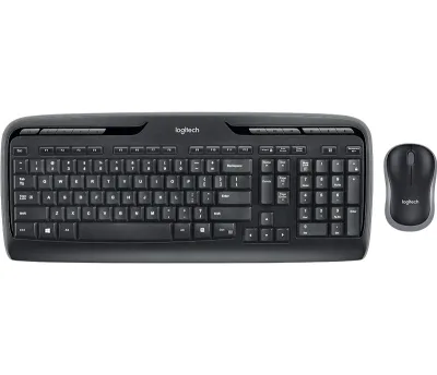 KIT wireless LOGITECH, tastatura wireless multimedia "MK330" + mouse wireless 1000dpi, 3 butoane "M215", black, "MK330" "920-003999"  (timbru verde 0.8 lei)