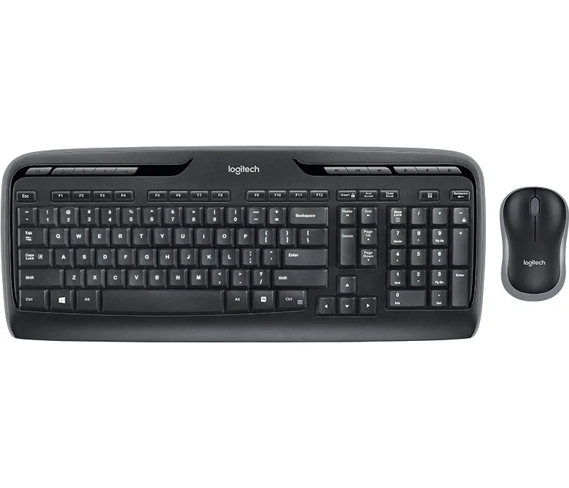 KIT wireless LOGITECH, tastatura wireless multimedia "MK330" + mouse wireless 1000dpi, 3 butoane "M215", black, "MK330" "920-003999"  (timbru verde 0.8 lei)