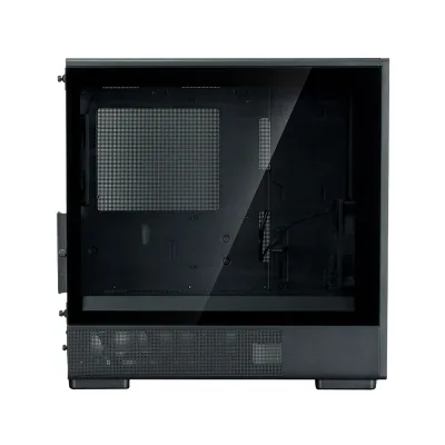 CARCASA Zalman "P10 NAMU", mini tower, gaming, fara sursa, suporta 7xfan, 3xfan inclus, PSU shroud, display 9.1inch, USB Type-C x 1, USB 3.1 gen1, audio+mic, 5 sloturi expansiune, negru, "P10 NAMU Black" (timbru verde 0.24lei)