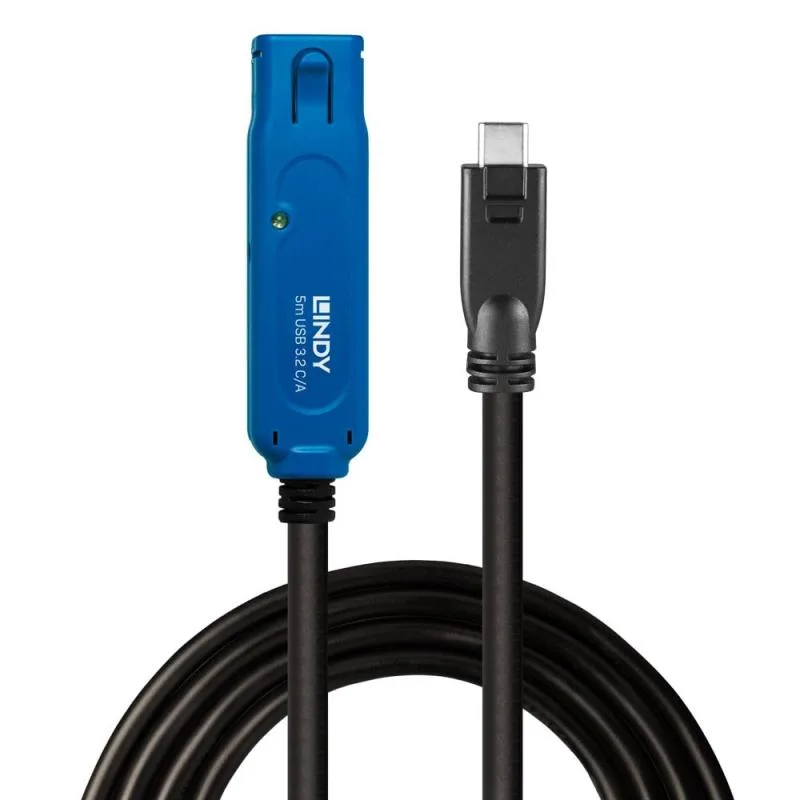 Extensie cablu USB 3.2 5Gbps Lindy, latime de banda suportata 5 Gbps, negru
