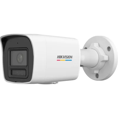 Camera de supraveghere IP Bullet 4MP ColorVu Hikvision DS-2CD1047G2H- LIU(4MM), lentila fixa 4mm, iluminare: Color: 0.0005 Lux @ (F1.0, AGC ON),B/W: 0 Lux with IR: 30m, microfon incorporat, interfata: 1 x RJ45 10 M/100 M self-adaptive Ethernet port,