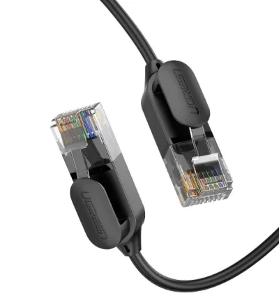 PATCH CORD UTP Ugreen Cat6A, "NW122" fire din cupru, tiny cable, viteza maxima 10 Gbps, 2m, negru "70334" (timbru verde 0.08 lei) - 6957303873340