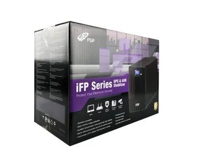 UPS FORTRON Line Int. cu management, LCD,   600VA/ 360W, AVR, 2 x socket Schuko, display LCD, 1 x baterie 12V/7Ah, conector USB, combo RJ11/RJ45, "iFP600" "PPF3602700"  (timbru verde 4 lei)