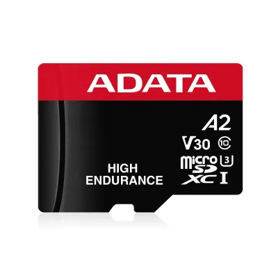 MEMORIE MICROSD ADATA Endurance, 64 GB, MicroSDHC, clasa 10, standard UHS-I U1, "AUSDX64GUI3V30SHA2-RA1" (timbru verde 0.03 lei)