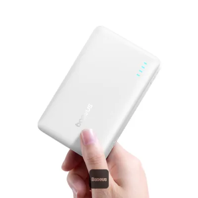 POWER BANK Baseus EnerFill FP21, 10000mAh, 22.5W, 2 x USB Type-C, 1 x USB, include cablu USB Type-C la USB Type-C, alb, "P1008210D213-00" (timbru verde 0.98 lei) - 6932172690328