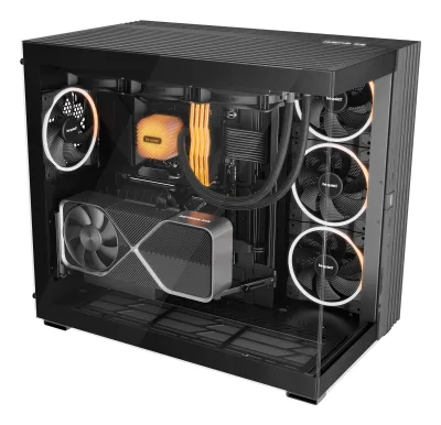 CARCASA be quiet "LIGHT BASE 900 DX", full tower, gaming, fara sursa, suporta 10xfan, USB Type-C x 1, USBx2, audio+mic, 8 sloturi expansiune, negru, "BGW69"