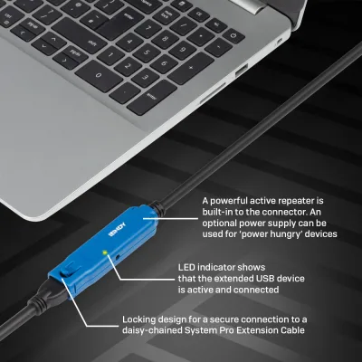 Lindy Cablu Extensie USB 3.0 Activ P 10m "LY-43157" (timbru verde 2.00 lei)