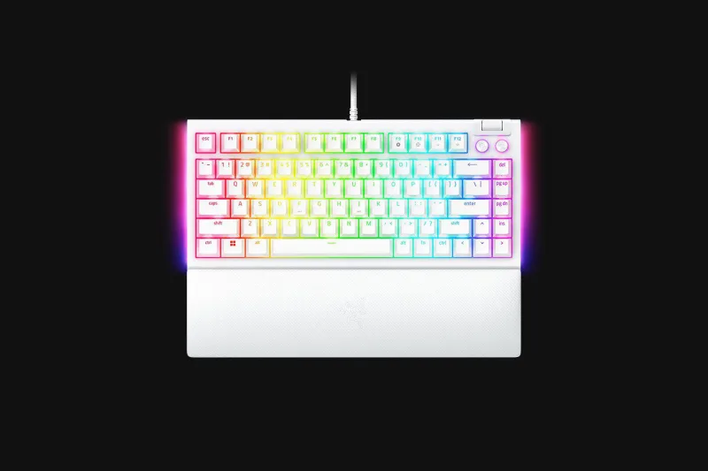 Tastatura Mecanica Gaming Razer BlackWidow V4 75%, RGB, USB, Alb