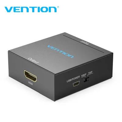 Convertor video Vention, HDMI (M) la RCA (M), switch 1080p/720, alimentare prin miniUSB-B inclus, carcasa metalica, conectori auriti, negru, "AEFB0" (timbru verde 0.08 lei) - 6922794746145